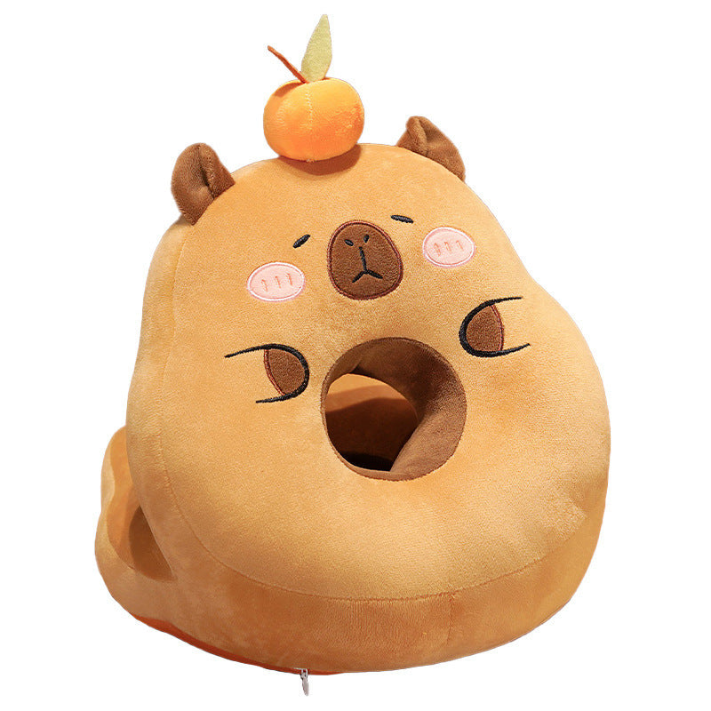 Creative Cute Capybara Ice Silk Afternoon Nap Lunch Break Artifact Plush Pillow - Bellarte Enchanté Creative Cute Capybara Ice Silk Afternoon Nap Lunch Break Artifact Plush Pillow